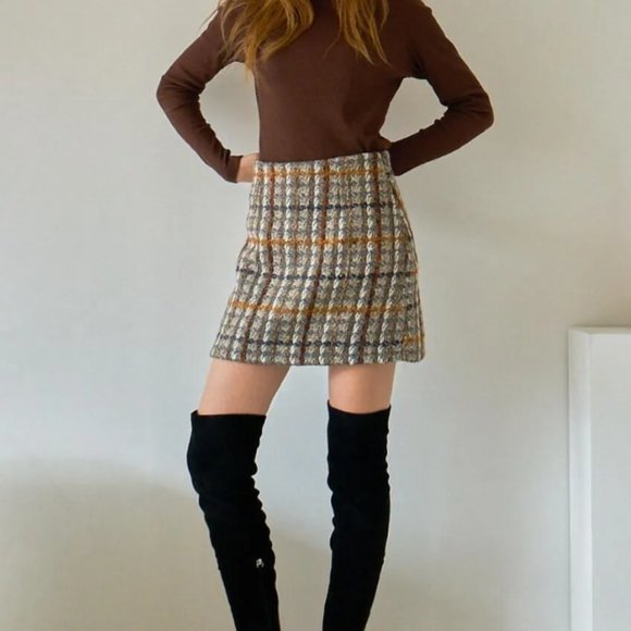 WConcept wool-blended grey tweed mini skirt - NWT - Picture 2 of 2